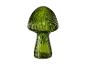 Lampe décorative en verre nervuré vert en forme de champignon