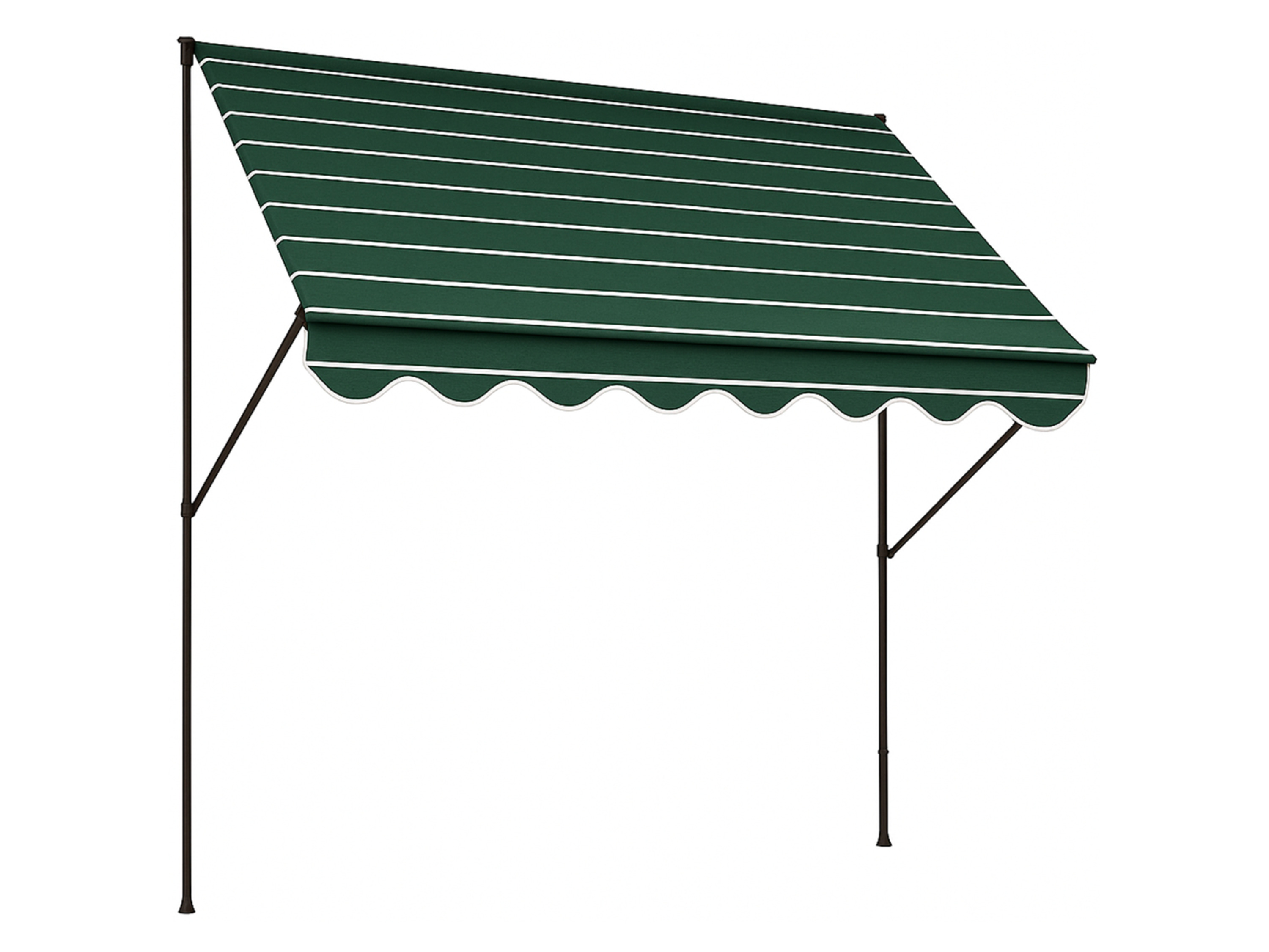 ANGERER Store banne à fixer (vert à fines rayures beige, 250 cm breit) - vert à fines rayures beige