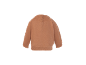 Sweat-shirt bébé marron à manches longues avec boutons-pression au dos.
