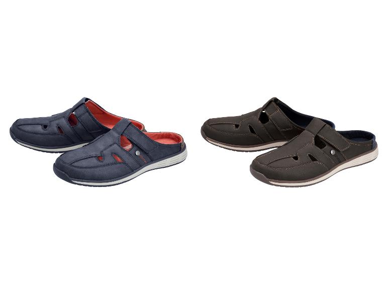 Chaussures de type sandale pour homme en bleu marine et marron