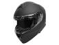 Casque de moto noir mat avec visière fermée