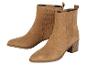 Deux paires de bottines en daim marron