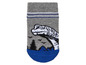 Chaussette grise avec un motif de dinosaure