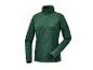 Un t-shirt vert foncé à manches longues avec une fermeture éclair.