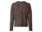 Pull tricoté marron à manches longues, vue de dos