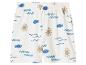 Short blanc pour enfant avec motif poissons, soleils et vagues.