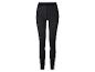 Legging noir en laine mérinos taille haute sur fond blanc.