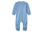 Pyjama bébé bleu clair avec pieds, vue arrière
