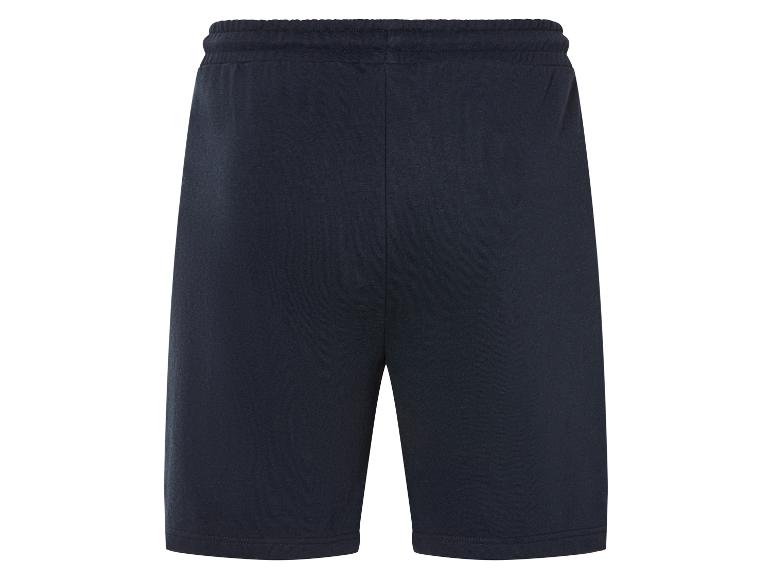 Short de jogging bleu marine, vu de dos.
