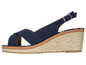 Espadrilles bleues à bride arrière.