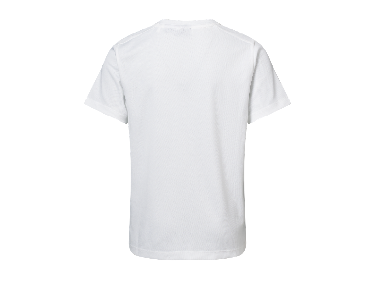 T-shirt blanche à manches courtes.