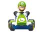 Luigi de Mario Kart dans un kart vert.