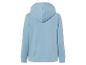 Un sweat-shirt à capuche bleu clair.