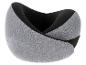 Oreiller de voyage gris et noir de forme ergonomique pour le soutien du cou