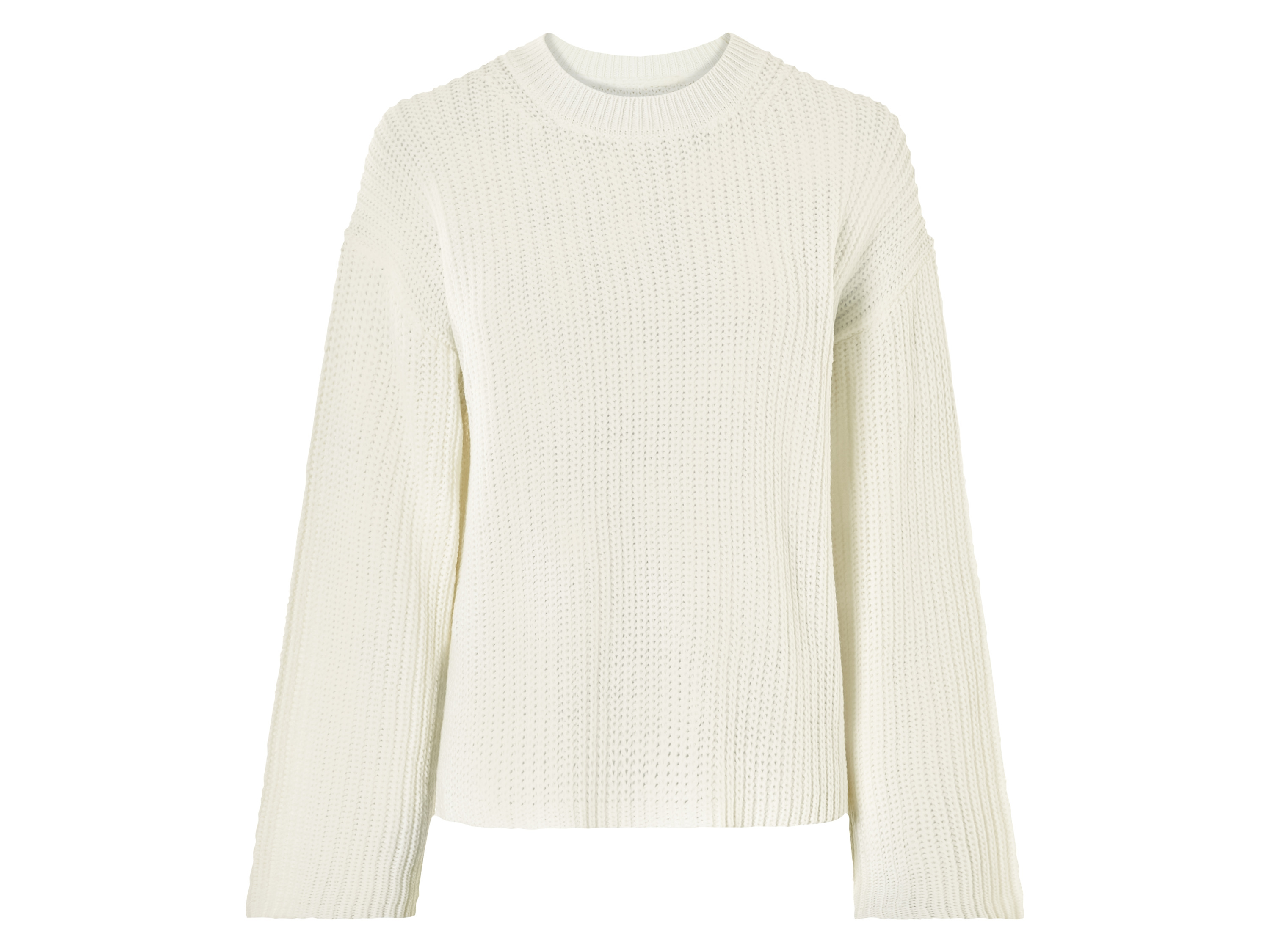 esmara® Pull en maille femme (M (38/40), blanc)