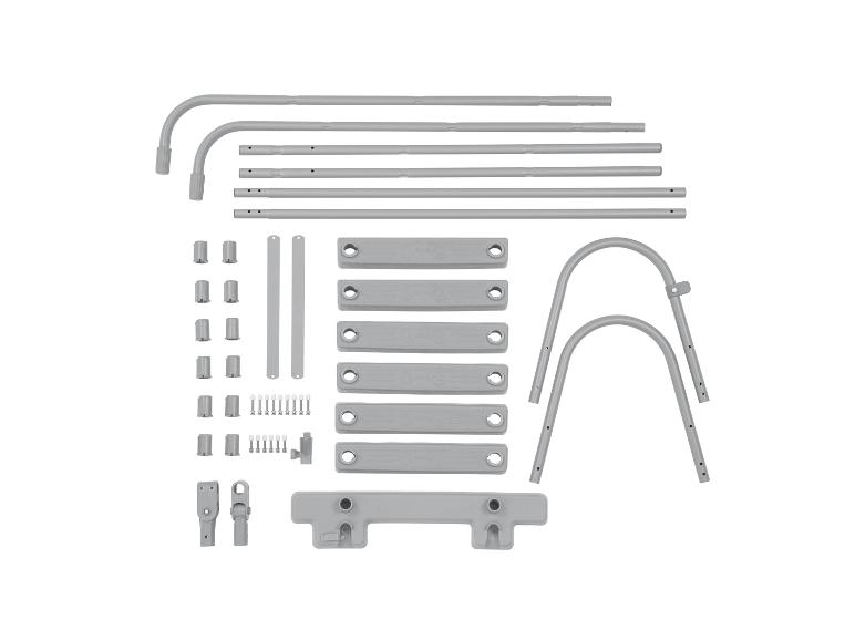 Ensemble de tubes et pièces pour structure grise.