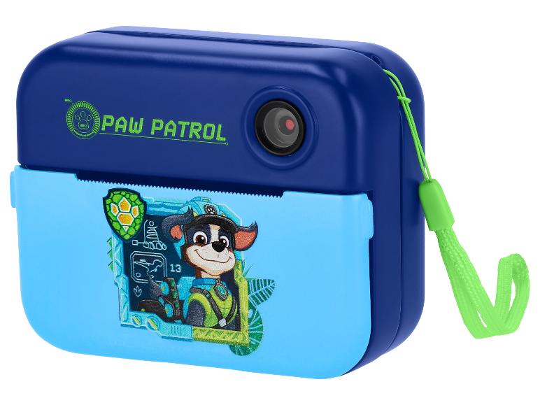 Appareil photo instantané bleu pour enfants avec un personnage de la Pat' Patrouille sur le devant