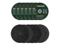 Six disques Parkside pour le meulage de l'acier inoxydable.