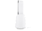 Purificateur d'air blanc au design élégant et moderne avec un cordon d'alimentation visible.