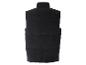 Un gilet noir en velours côtelé.
