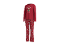 Pyjama de Noël rouge à manches longues avec motif d'ours en peluche