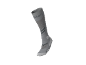 Chaussette de compression grise avec des détails gris foncé et clair.