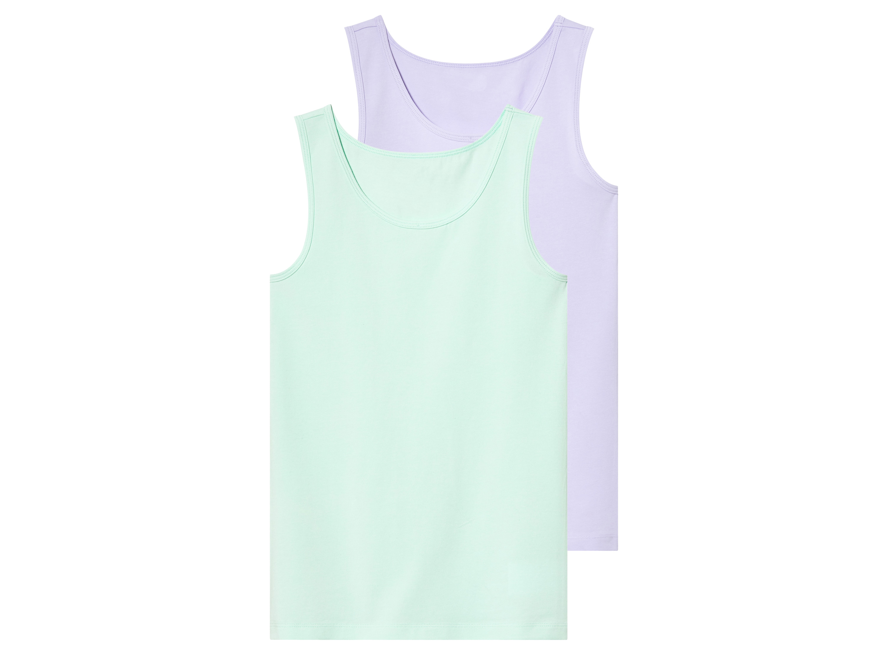 pepperts!® Lot de 2 débardeurs fille (134/140, vert/violet)