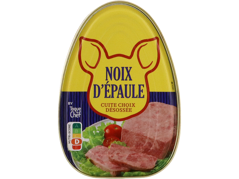 Noix d'épaule de porc en conserve Toque du Chef, Nutri-Score D.