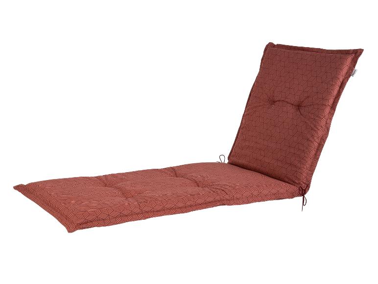 Coussin de chaise longue rouge avec motif géométrique
