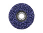 Un disque de ponçage ou de meulage violet pour un outil.