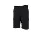 Shorts cargo noirs avec poches latérales et bouton à la taille.
