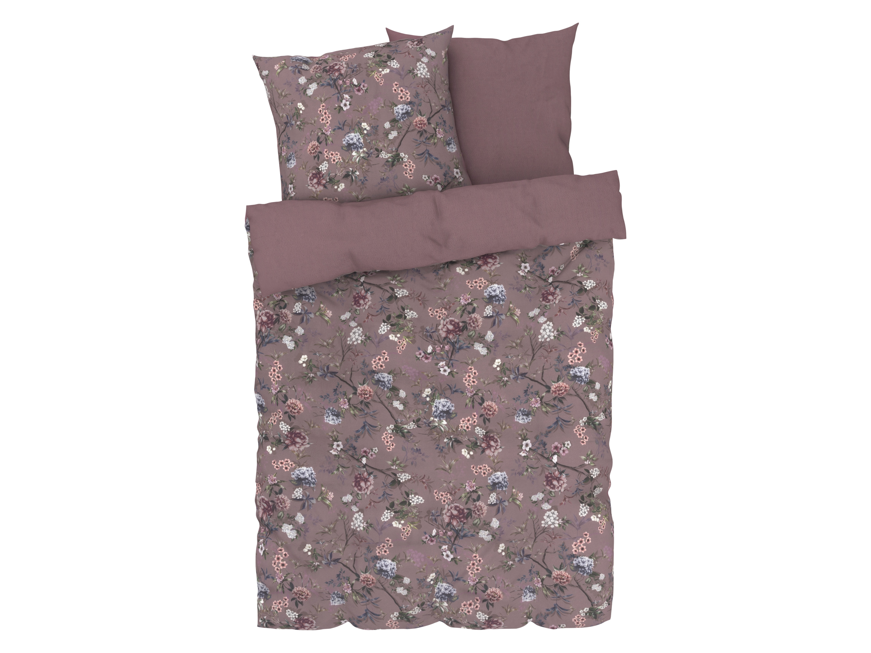 LIVARNO home Parure de lit en satin microfibre, 260 x 240 cm (rose foncé)