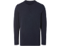 T-shirt Henley bleu foncé à manches longues pour homme