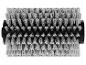Brosse cylindrique à poils gris pour le nettoyage industriel.