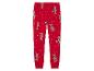 Pantalon de pyjama rouge à motif de rennes.
