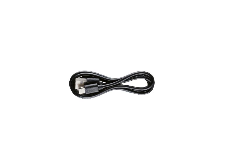 Câble de charge USB-A vers USB-C noir enroulé