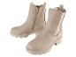 Deux paires de bottines beige à fermeture éclair