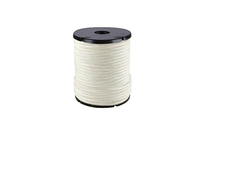 Bobine de corde blanche avec dessus et dessous noirs