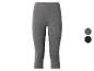 Legging capri gris pour femme avec options de couleur gris foncé et noir.