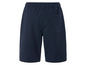 Shorts bleus foncés avec une taille élastique.