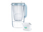 Une carafe filtrante à eau Brita avec une cartouche filtrante Maxra Pro.