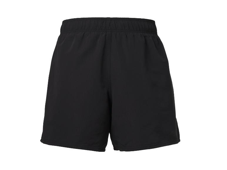 Short de sport noir avec taille élastique.