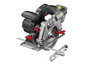 Une scie circulaire portative Parkside avec rail de guidage.