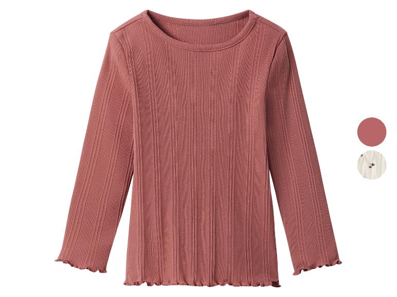 T-shirt côtelé à manches longues petite fille