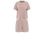 Ensemble de pyjama rose pour femme avec t-shirt et short