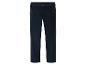 Pantalon en velours côtelé bleu foncé à jambes droites avec fermeture boutonnée