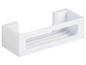 Étagère de salle de bain blanche avec rainures