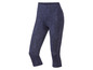 Un pantalon de survêtement capri bleu à imprimé zèbre.