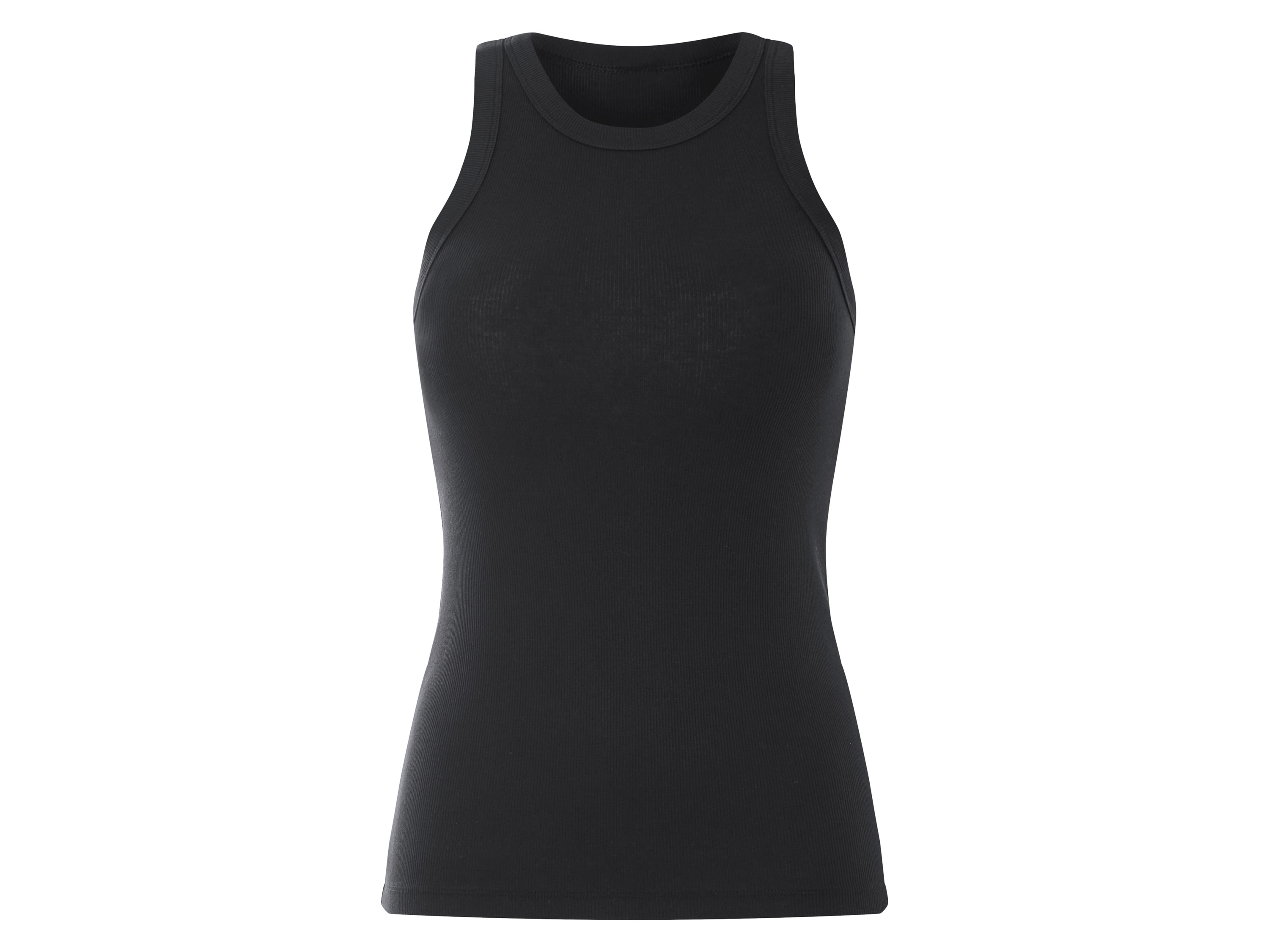 esmara® Débardeur côtelé femme (noir, M (38/40))