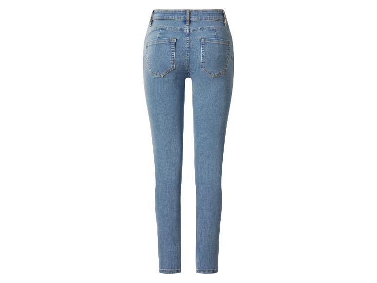 Jean skinny femme bleu clair, vue de dos